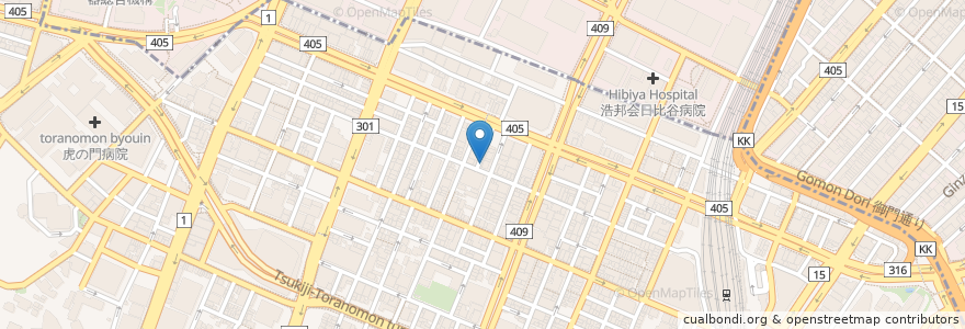 Mapa de ubicacion de しまだ鮨 en Japonya, 東京都, 港区.