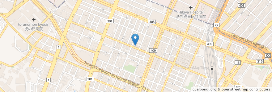 Mapa de ubicacion de スタンドシャン食 en Japón, Tokio, Minato.