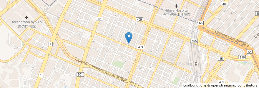 Mapa de ubicacion de 日向 杜の家 en Japonya, 東京都, 港区.