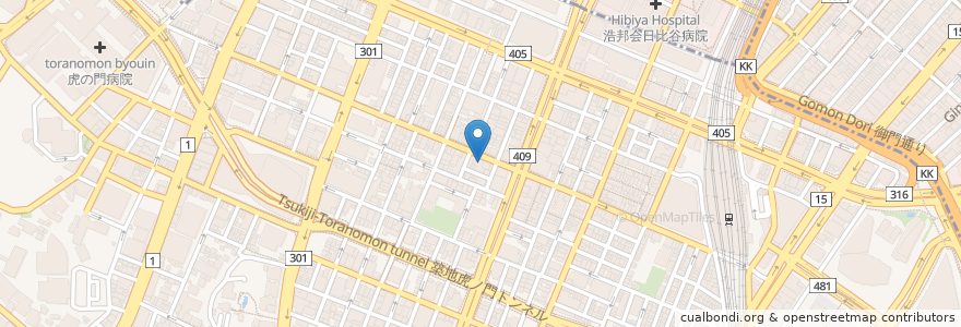 Mapa de ubicacion de 瀬戸うどん en Japonya, 東京都, 港区.
