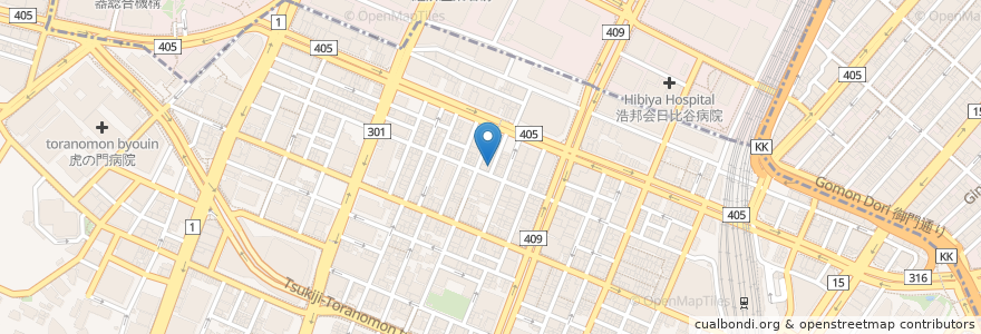 Mapa de ubicacion de 吉田屋 en Japonya, 東京都, 港区.