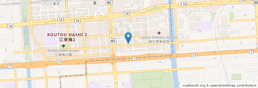Mapa de ubicacion de キッチンマニラ en Japan, Tokio.