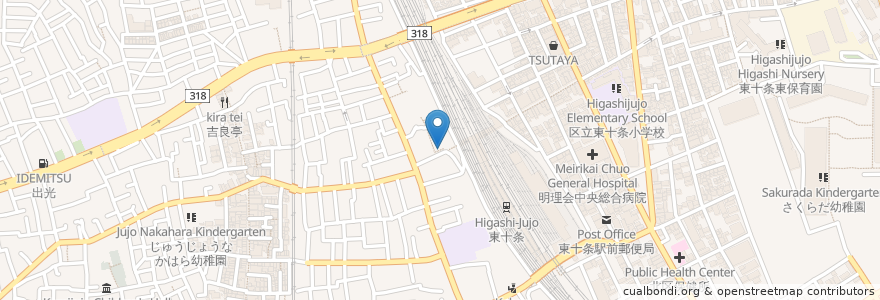 Mapa de ubicacion de あおぞらケアサポート en Japão, Tóquio, 北区.