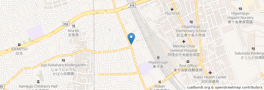 Mapa de ubicacion de 串八珍 en 日本, 東京都, 北区.