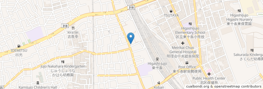 Mapa de ubicacion de みのや en Japon, Tokyo, 北区.