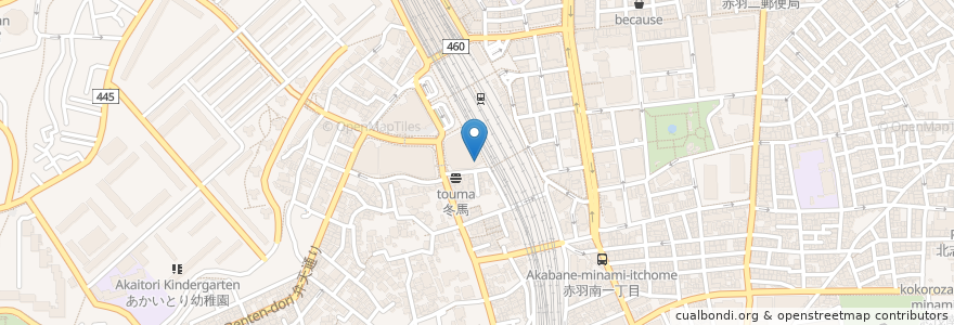 Mapa de ubicacion de ECC外語学院 en Giappone, Tokyo, 北区.
