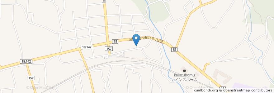 Mapa de ubicacion de 中軽井沢郵便局 en Japonya, 長野県, 北佐久郡, 軽井沢町.