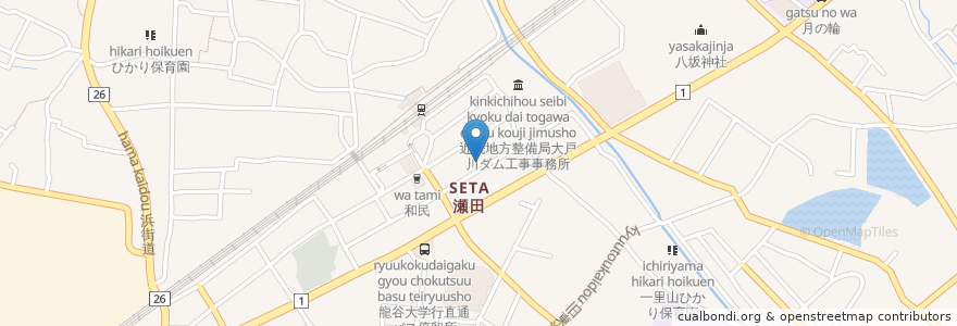 Mapa de ubicacion de 食悦家かなめ en Japão, 滋賀県, 大津市.