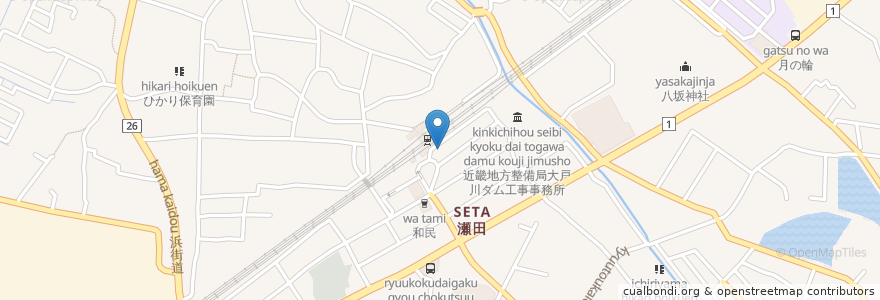 Mapa de ubicacion de 豊後高田どり酒場 瀬田南口駅前店 en ژاپن, 滋賀県, 大津市.