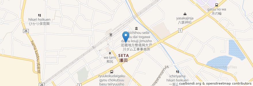 Mapa de ubicacion de 東野神社 en 日本, 滋賀県, 大津市.