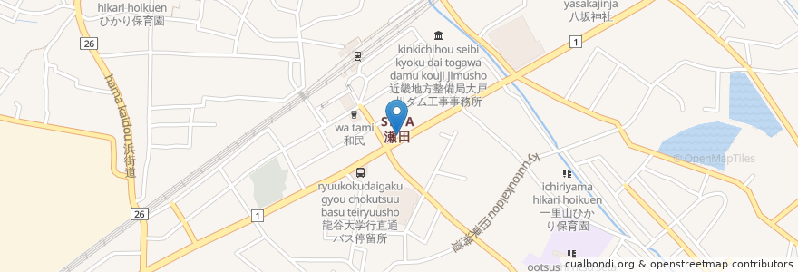 Mapa de ubicacion de 一品料理 寄り道 en 日本, 滋賀県, 大津市.