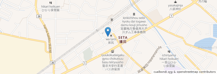 Mapa de ubicacion de かくれ家Plus en Japão, 滋賀県, 大津市.