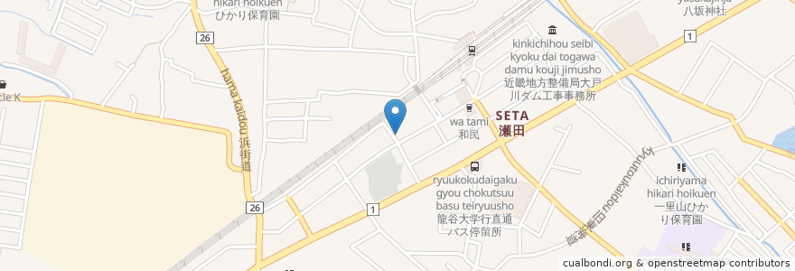 Mapa de ubicacion de Spanish Bar Sola Estrella en Japon, Préfecture De Shiga, 大津市.