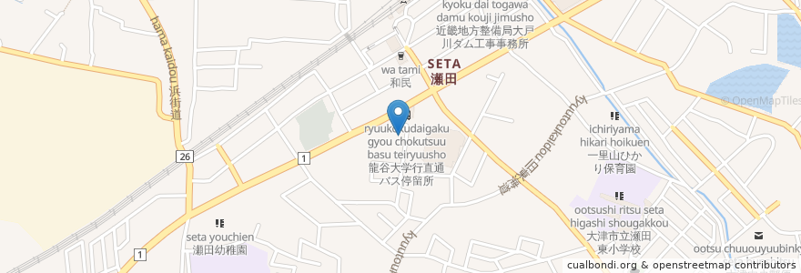 Mapa de ubicacion de うまコク大将 en 日本, 滋賀県, 大津市.