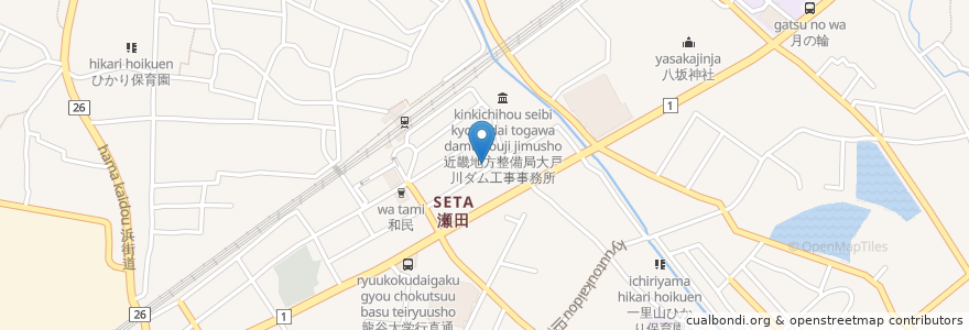 Mapa de ubicacion de Zushism en Japão, 滋賀県, 大津市.