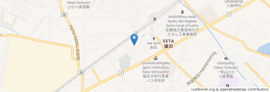 Mapa de ubicacion de Fairy Happy Space en Japon, Préfecture De Shiga, 大津市.