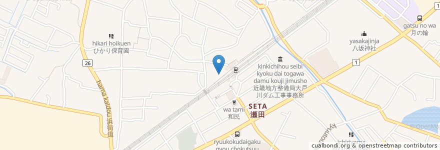 Mapa de ubicacion de 市杵嶋姫神社 en Япония, Сига, 大津市.