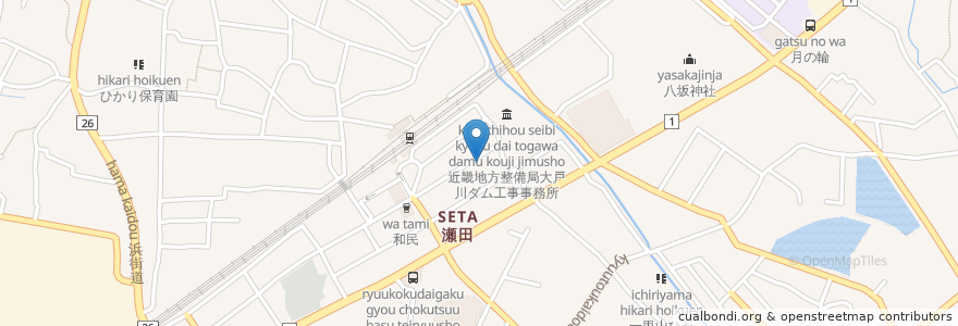 Mapa de ubicacion de タージマハル エベレスト en Japonya, 滋賀県, 大津市.