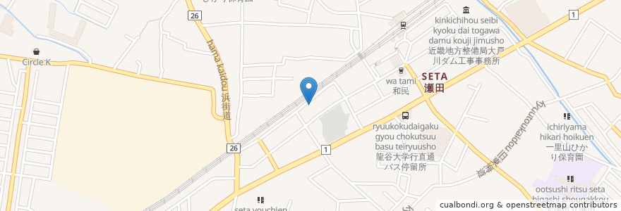 Mapa de ubicacion de ビストロ・アルル en 日本, 滋賀県, 大津市.