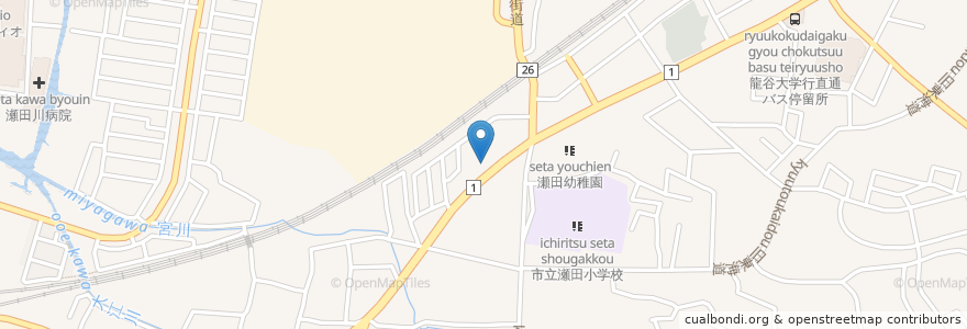Mapa de ubicacion de 無添くら寿司 en Япония, Сига, 大津市.