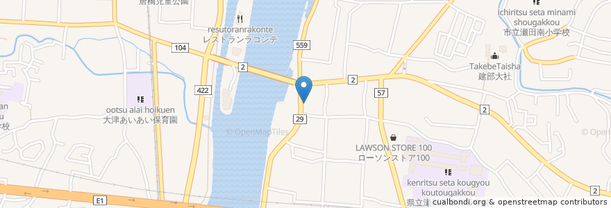 Mapa de ubicacion de 蔓ききょう en ژاپن, 滋賀県, 大津市.
