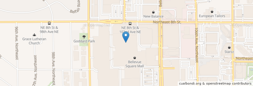 Mapa de ubicacion de Kizuki Ramen & Izakaya - Bellevue Square en ایالات متحده آمریکا, واشنگتن, King County, Bellevue.
