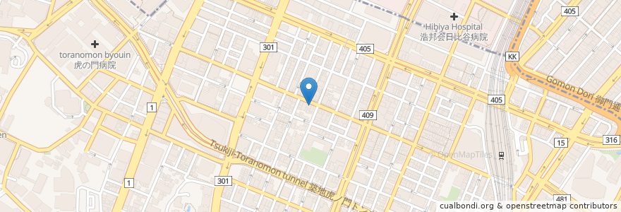 Mapa de ubicacion de 芝中央歯科 en Japan, Tokio, 港区.
