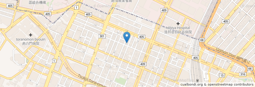 Mapa de ubicacion de らいどん en Japonya, 東京都, 港区.