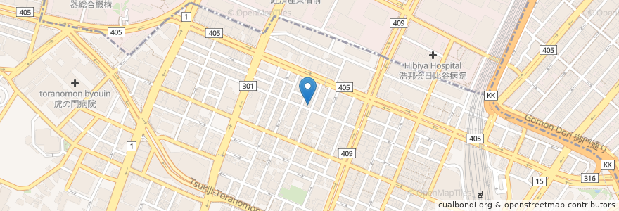 Mapa de ubicacion de そば福 en Giappone, Tokyo, Minato.