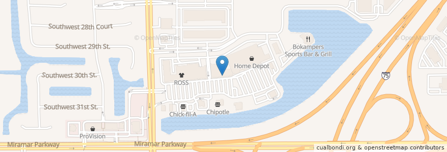 Mapa de ubicacion de Anthony's Coal Pizzeria en Estados Unidos De América, Florida, Broward County, Miramar.