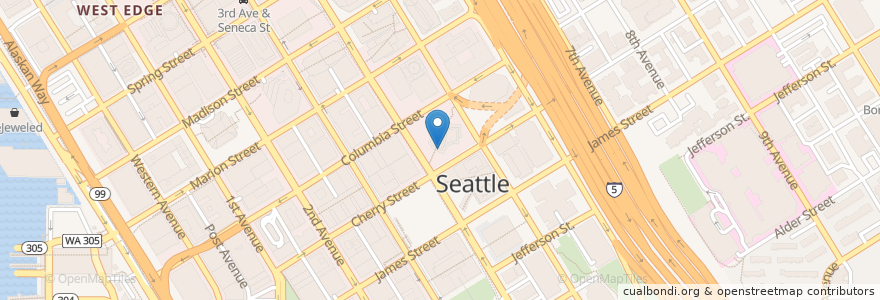 Mapa de ubicacion de Jack's BBQ en Estados Unidos De América, Washington, King County, Seattle.