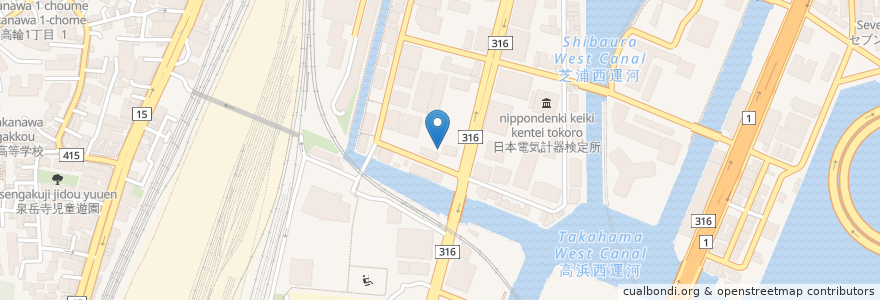 Mapa de ubicacion de 芝浦幼稚園 en اليابان, 東京都, 港区.