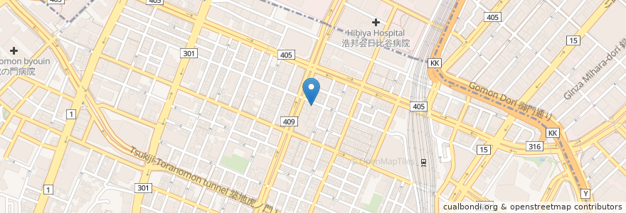 Mapa de ubicacion de 蘭苑飯店 en Japon, Tokyo, 港区.