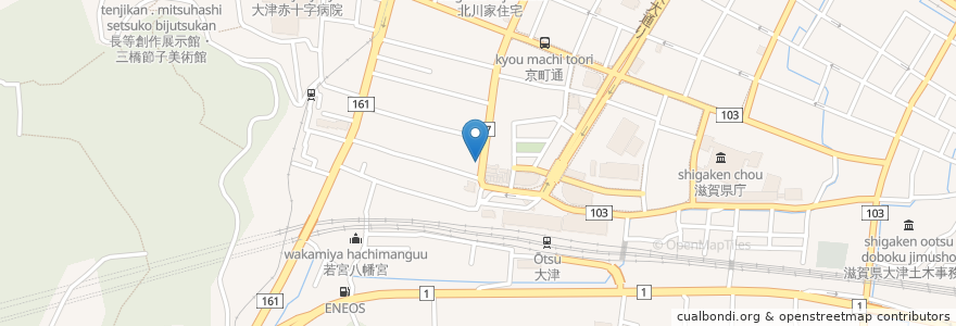 Mapa de ubicacion de ofo専用駐輪パート en Япония, Сига, 大津市.