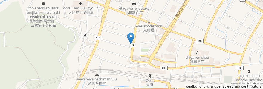 Mapa de ubicacion de コルク en Japón, Prefectura De Shiga, 大津市.