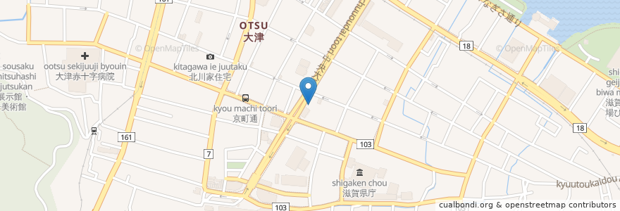 Mapa de ubicacion de 華階寺 en Japão, 滋賀県, 大津市.