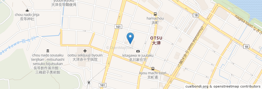 Mapa de ubicacion de 吉田医院 en 日本, 滋賀県, 大津市.