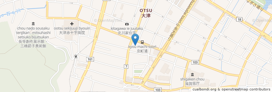 Mapa de ubicacion de 常徳寺 en Japan, 滋賀県, 大津市.