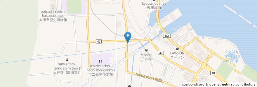 Mapa de ubicacion de 石塚自転車商会 en ژاپن, 滋賀県, 大津市.