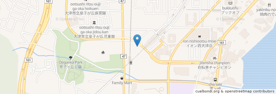 Mapa de ubicacion de 古川歯科医院 en Japón, Prefectura De Shiga, 大津市.