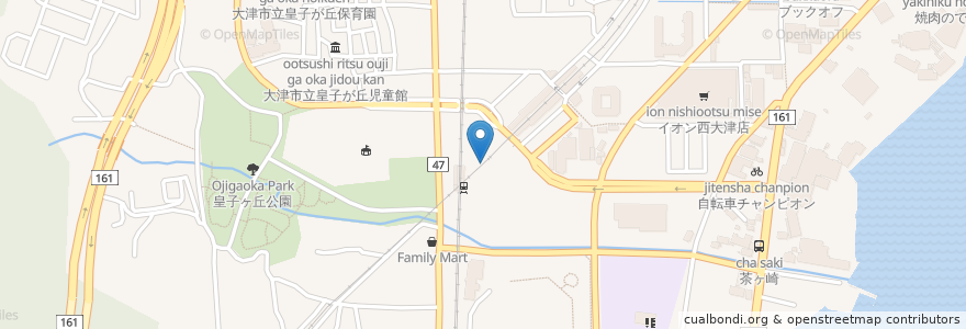 Mapa de ubicacion de Otsukyo dinner en Japonya, 滋賀県, 大津市.