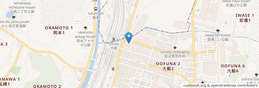 Mapa de ubicacion de YAMAHA 音楽教室 en 日本, 神奈川縣, 镰仓.