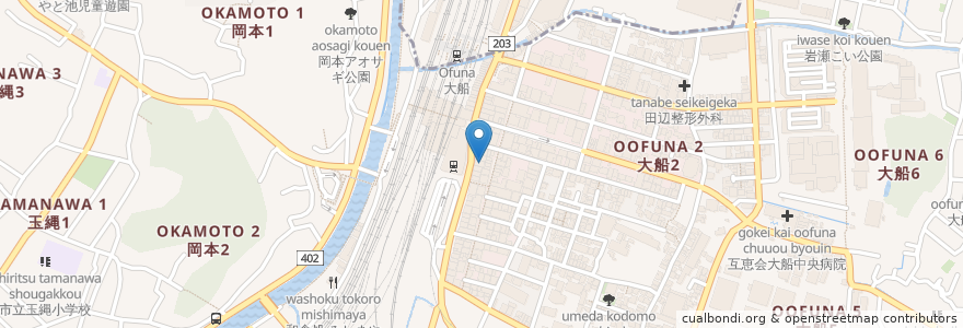 Mapa de ubicacion de 池田 腎・泌尿器クリニック en 일본, 가나가와현, 鎌倉市.