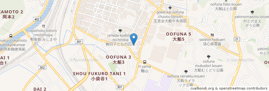 Mapa de ubicacion de Miura Parking en اليابان, كاناغاوا, 鎌倉市.
