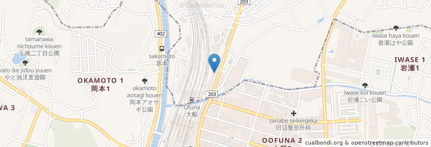 Mapa de ubicacion de CoCo壱番屋 en Japonya, 神奈川県, 鎌倉市.