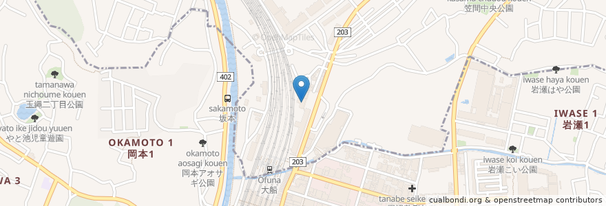 Mapa de ubicacion de 立正佼成会 大船教会 en اليابان, كاناغاوا, 鎌倉市.
