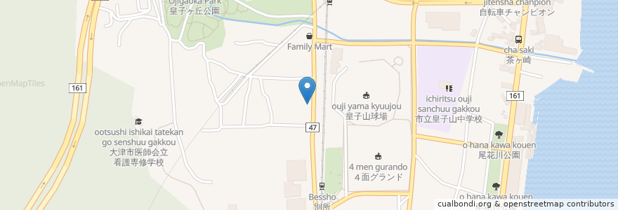 Mapa de ubicacion de 徳兵衛 en Japão, 滋賀県, 大津市.