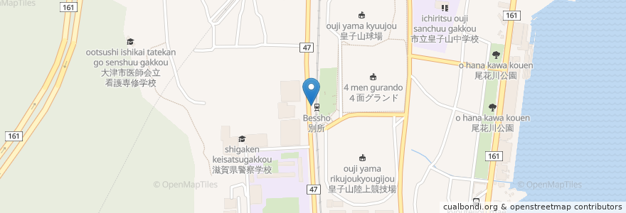 Mapa de ubicacion de Sarai en ژاپن, 滋賀県, 大津市.