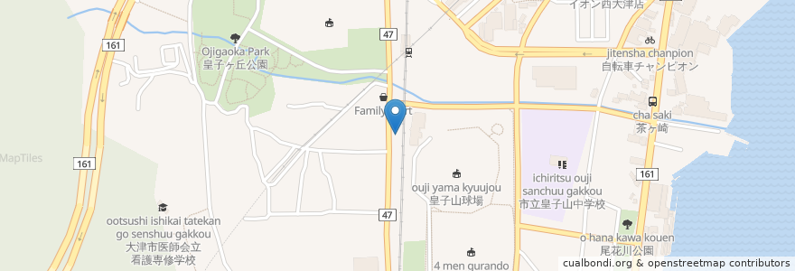 Mapa de ubicacion de あしだ歯科医院 en ژاپن, 滋賀県, 大津市.