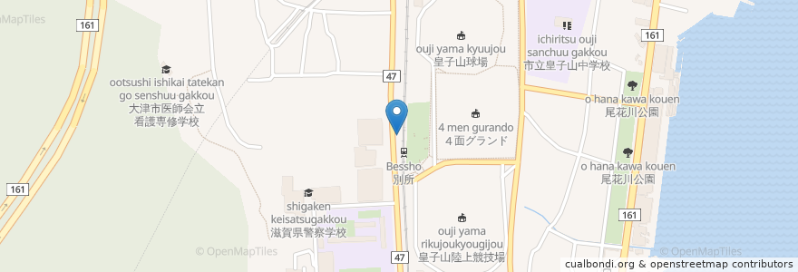 Mapa de ubicacion de Cafe Marvel en ژاپن, 滋賀県, 大津市.